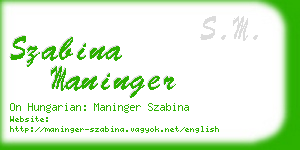 szabina maninger business card
